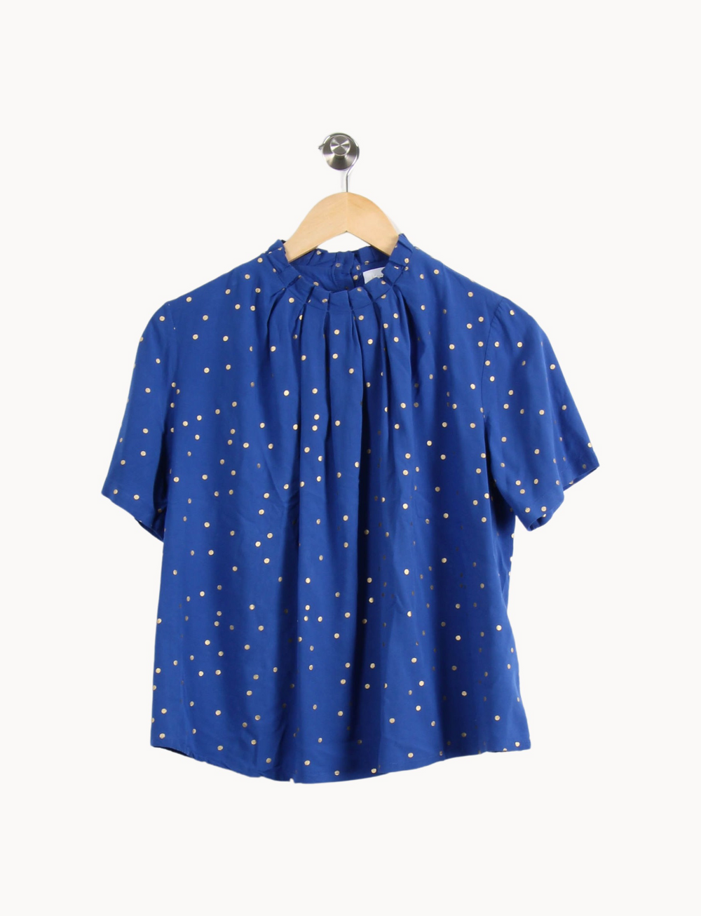 Blouse Bleue à Pois Blancs - Taille M/38 de la marque Karl Marc John | PARAD65090 - Vendu par Paradigme - Image 4
