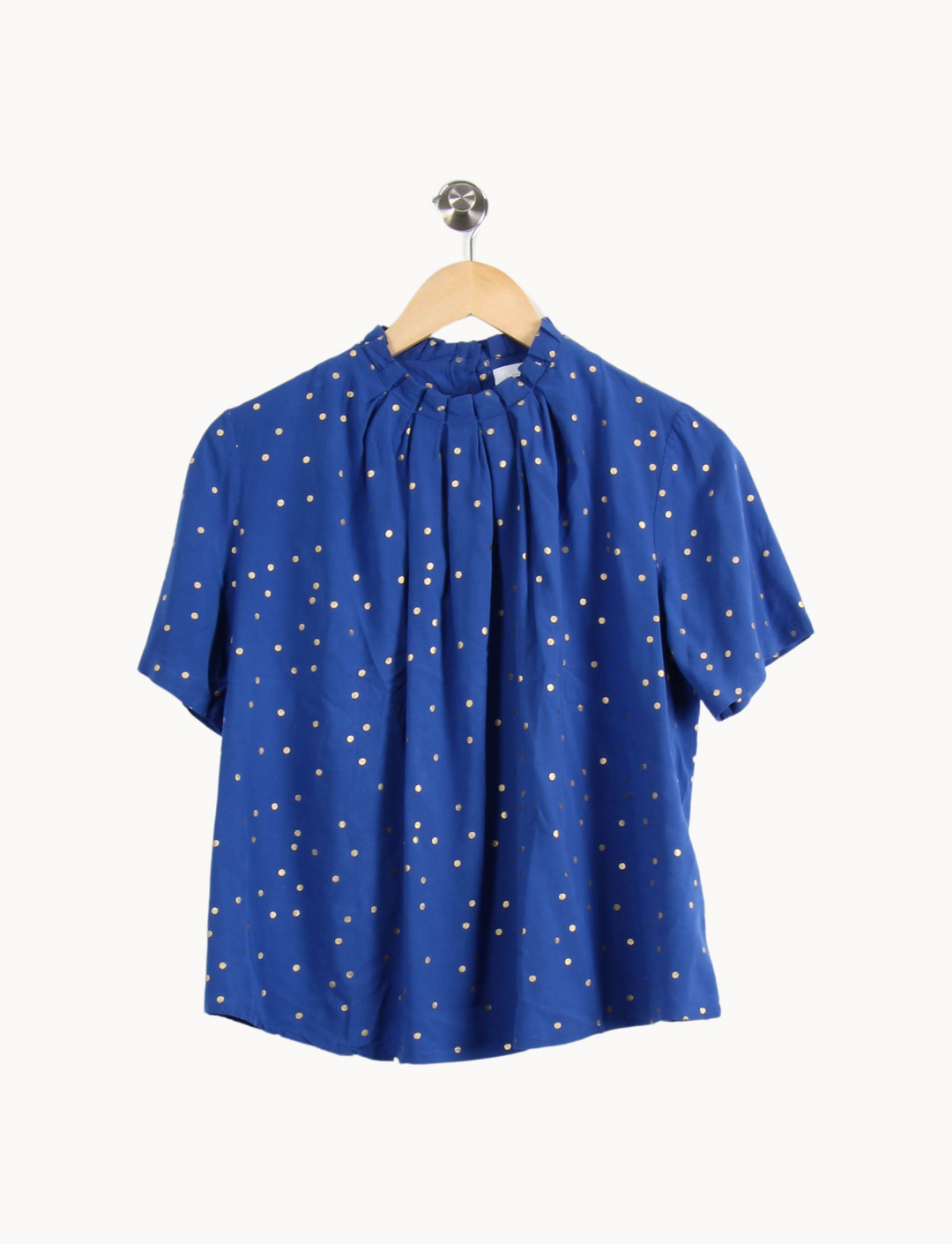 Blouse Bleue à Pois Blancs - Taille M/38 de la marque Karl Marc John | PARAD65090 - Vendu par Paradigme - Image 4