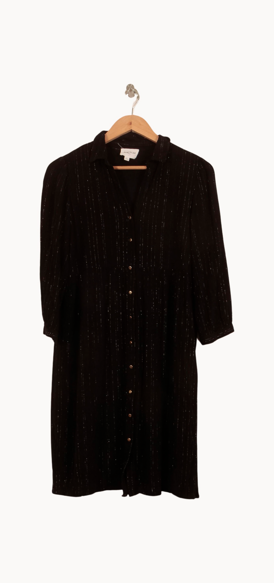 Robe Chemise Noire - Taille M/38 de la marque Maison 123 | PARAD53229 - Vendu par Paradigme - Image 2