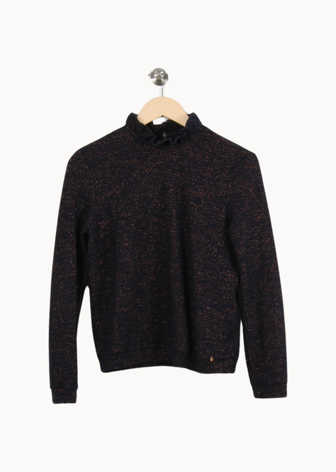 Pull Noir et Or - Taille S/36 de la marque Des petits hauts | PARAD69509 - Vendu par Paradigme - Image 2