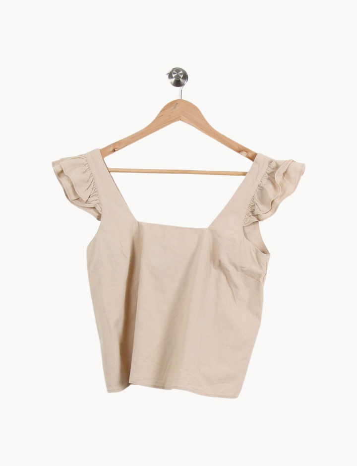 Blouse Beige - Taille S/36 de la marque Balzac Paris | PARAD52107 - Vendu par Paradigme - Image 2