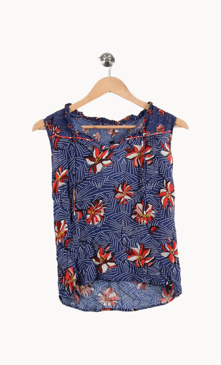 Blouse Bleu et Rouge - Taille XS/34 de la marque One Step | PLY1404 - Vendu par Paradigme - Image 2