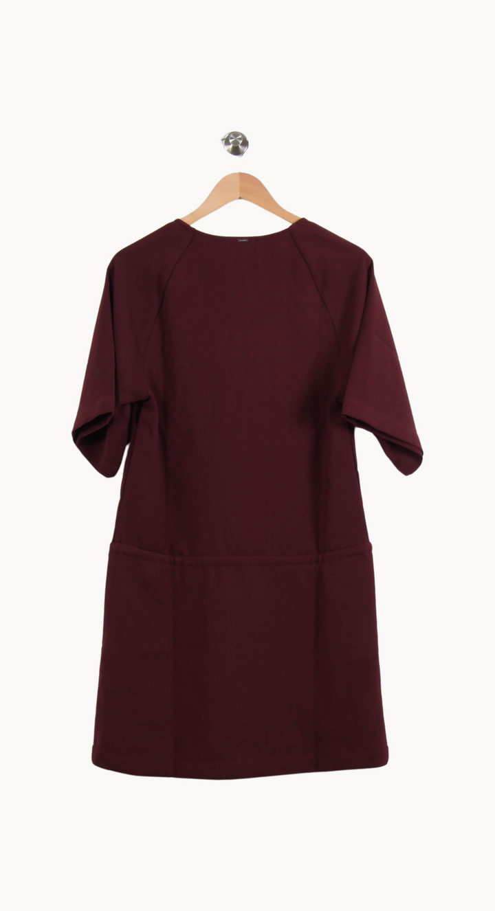 Robe Courte Bordeaux - Taille S/36 de la marque IKKS | PARAD67381 - Vendu par Paradigme - Image 4
