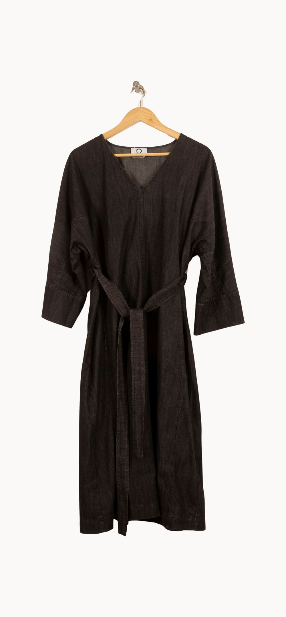 Robe Ceinturée Noire - Taille XL/42 de la marque Marina Rinaldi | PARAD64950 - Vendu par Paradigme - Image 2