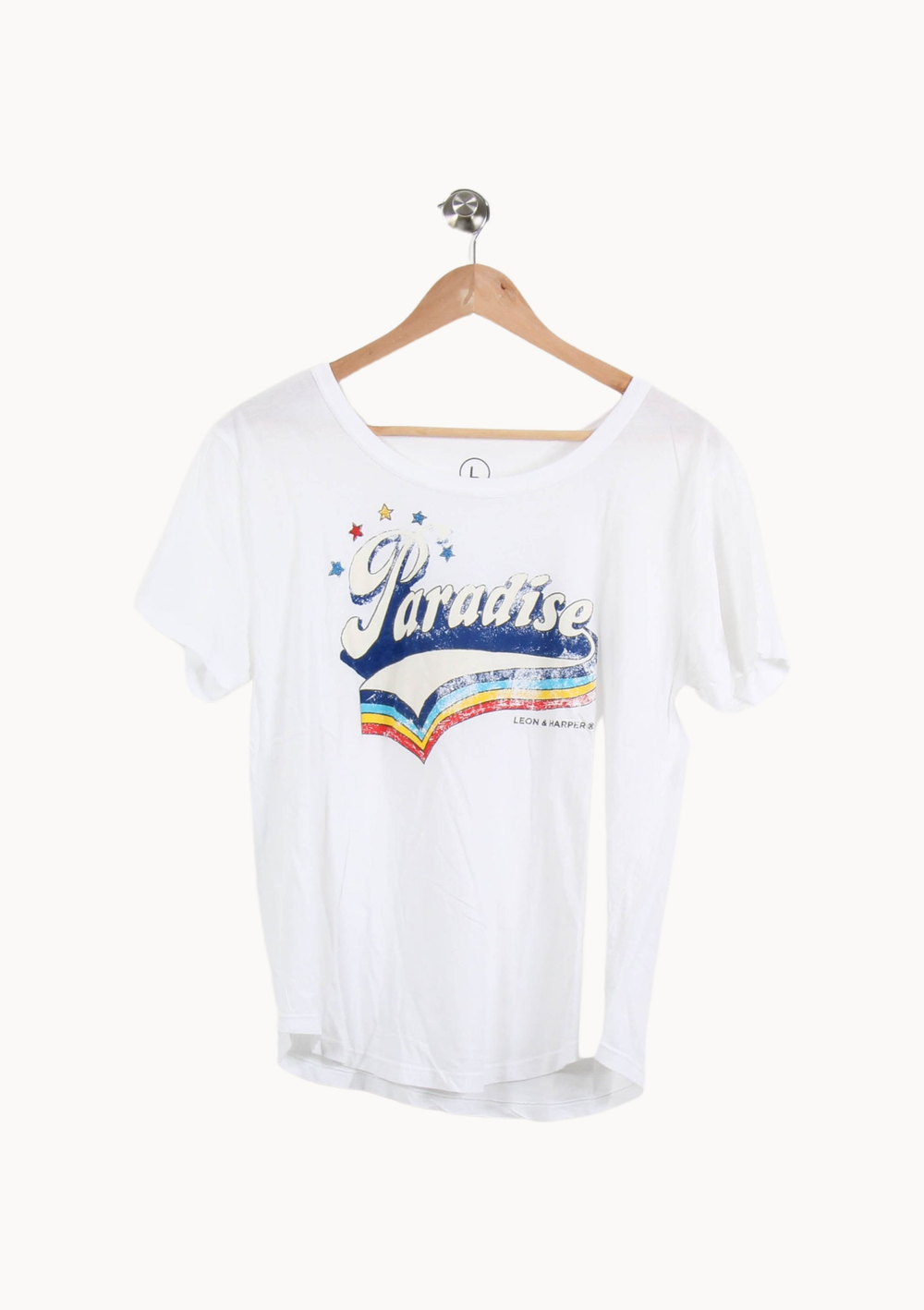 Tee-shirt Blanc - Taille L/40 de la marque Léon & Harper | PARAD52064 - Vendu par Paradigme - Image 2