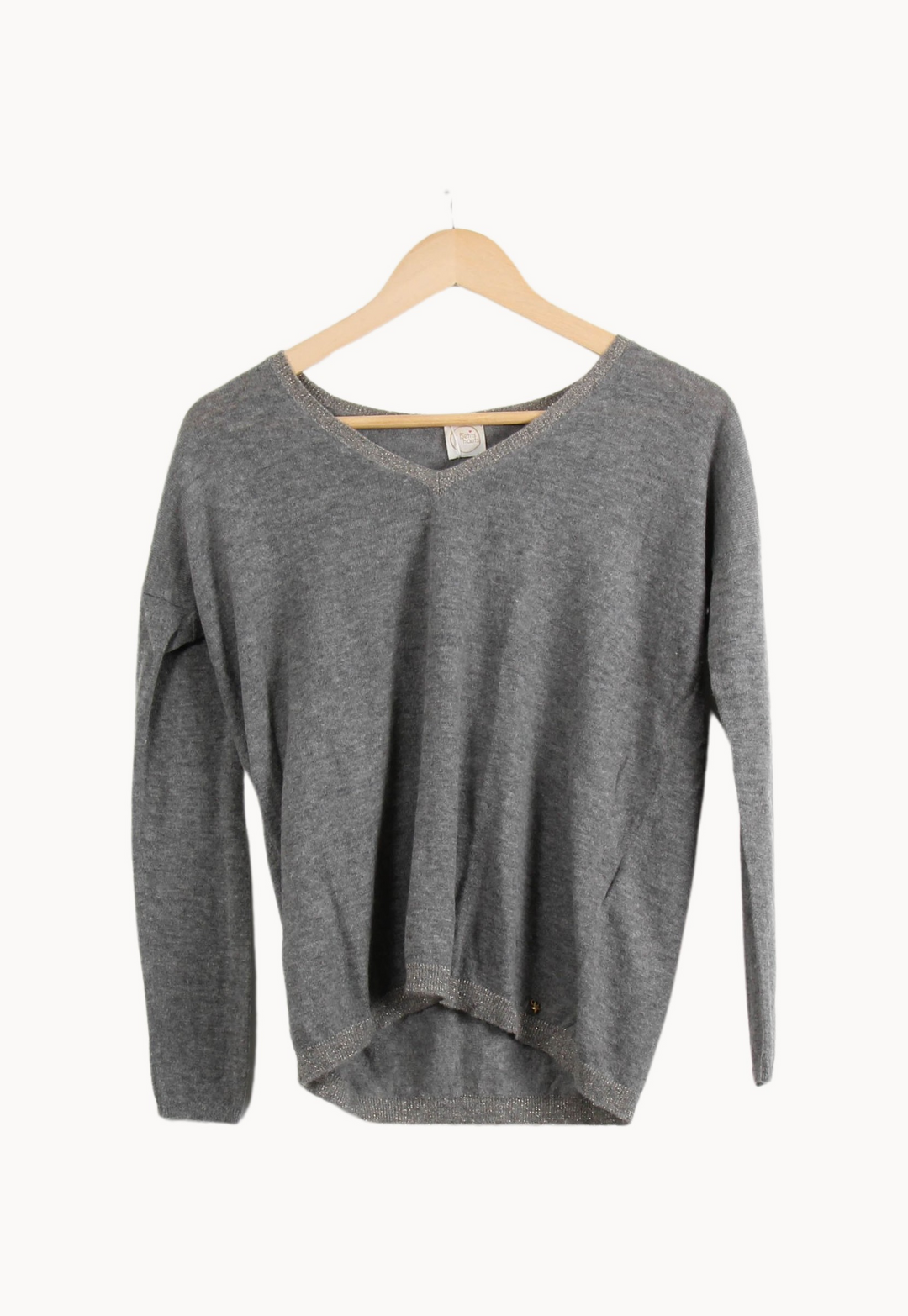 Pull Gris - Taille S/36 de la marque Des petits hauts | PARAD66509 - Vendu par Paradigme - Image 2