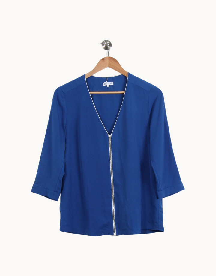 Blouse Bleue - Taille L/40 de la marque Claudie Pierlot | PARAD62358 - Vendu par Paradigme - Image 2