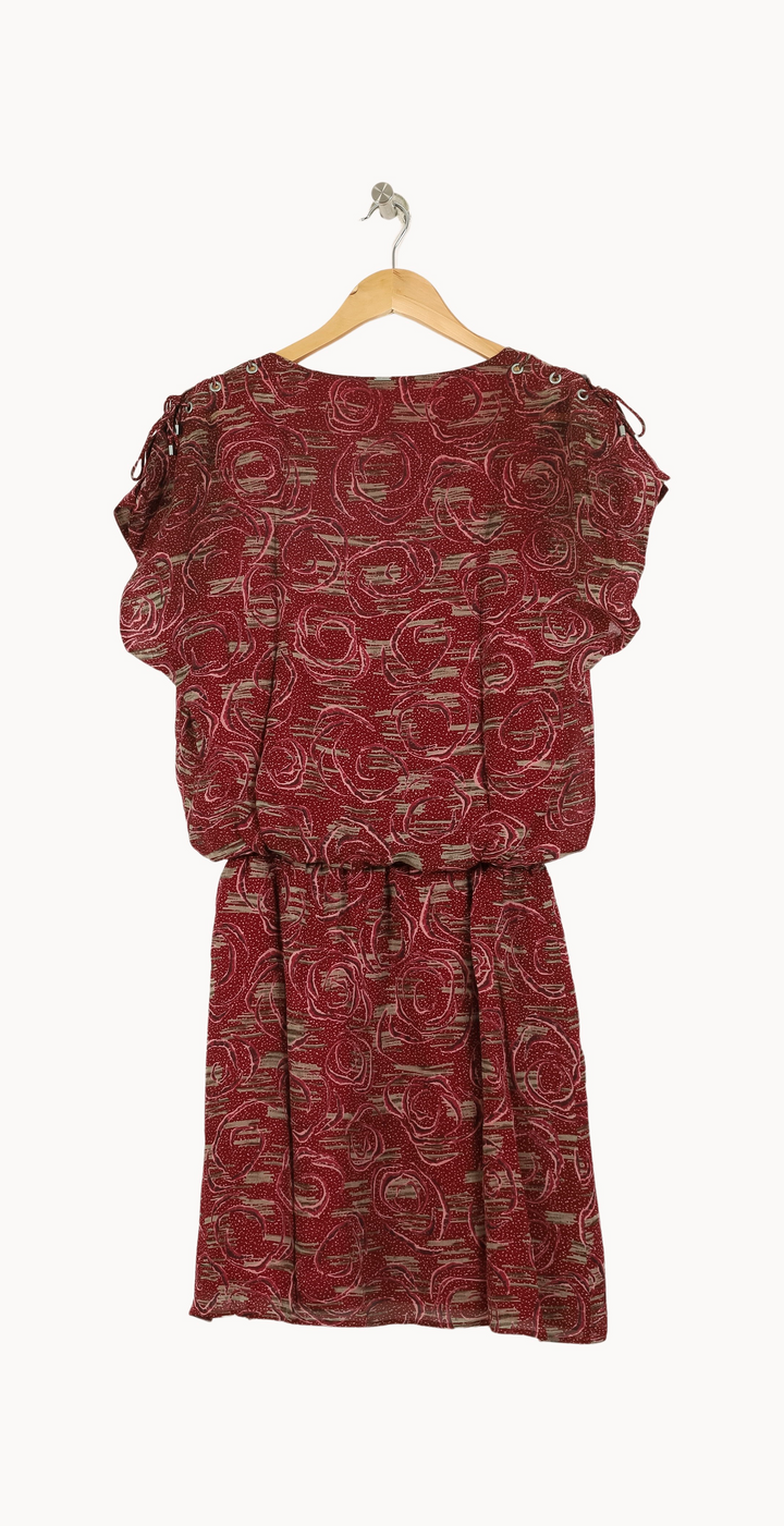 Robe Courte Rouge et Beige - Taille S/36 de la marque IKKS | PARAD69115 - Vendu par Paradigme - Image 4