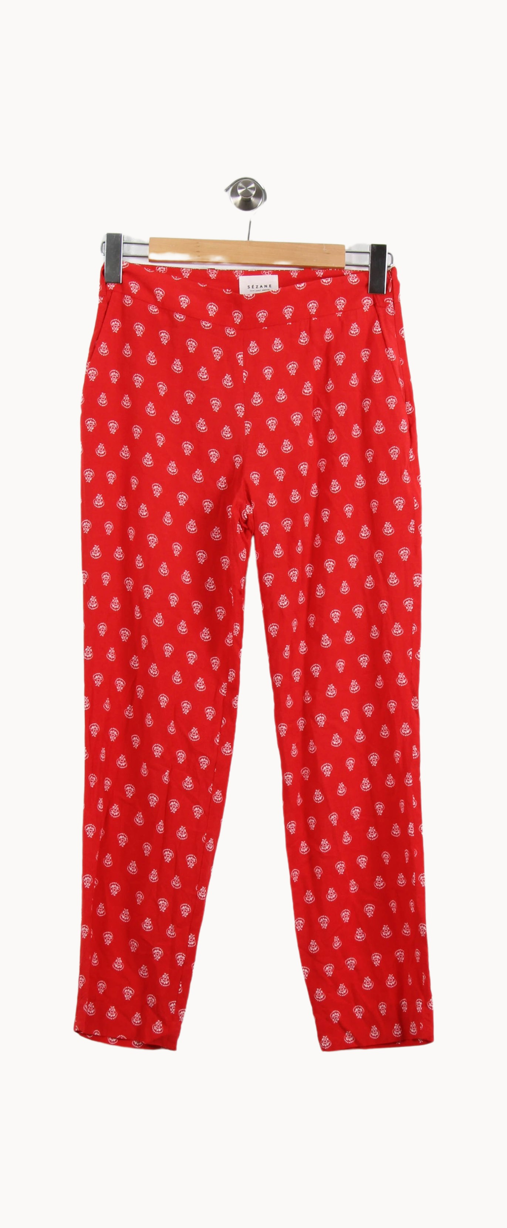 Pantalon Rouge et Blanc - Taille S/36 de la marque Sézane | PARAD69134 - Vendu par Paradigme - Image 2