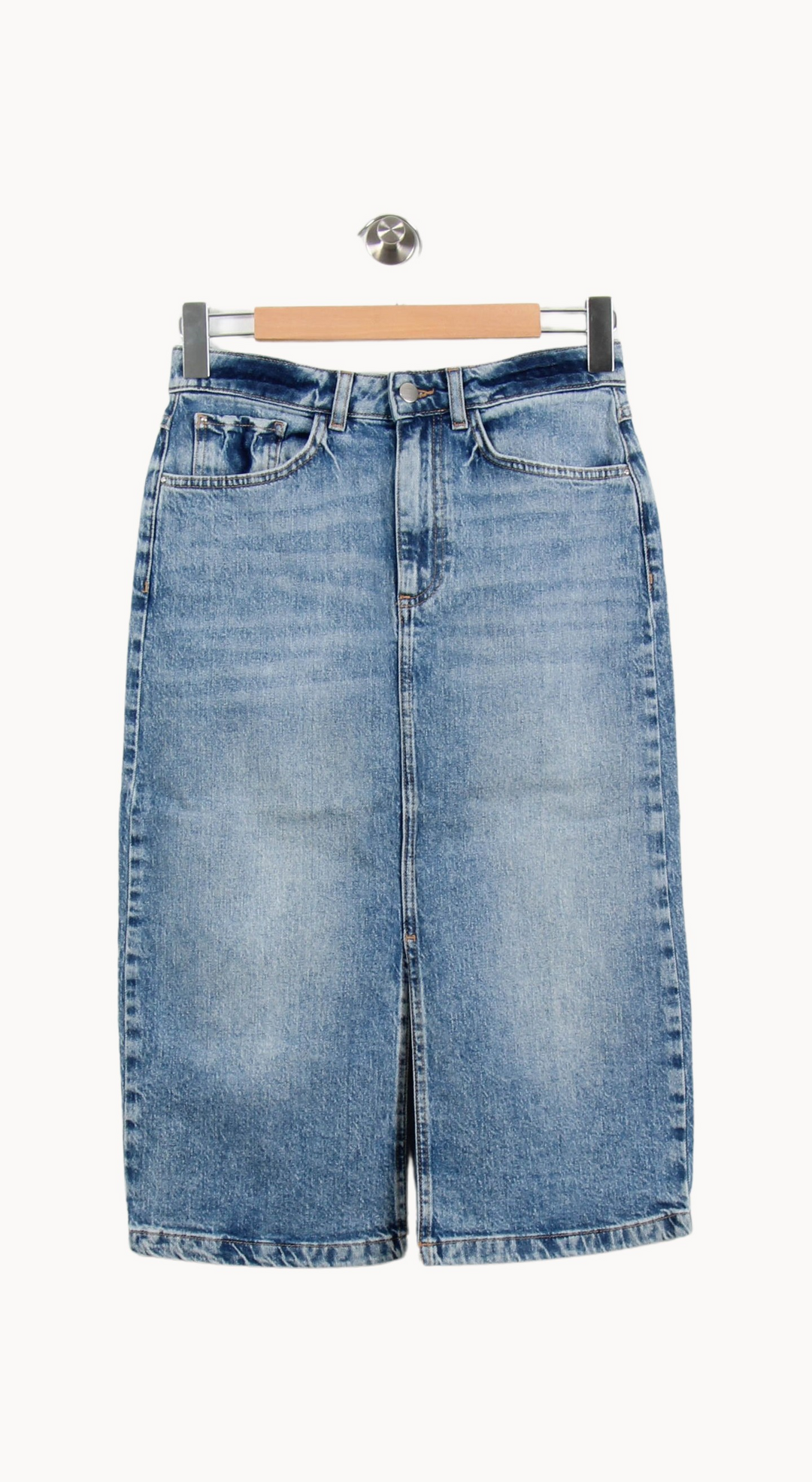 Jupe Midi Bleu - Taille S/36 de la marque Maison 123 | PARAD67013 - Vendu par Paradigme - Image 2