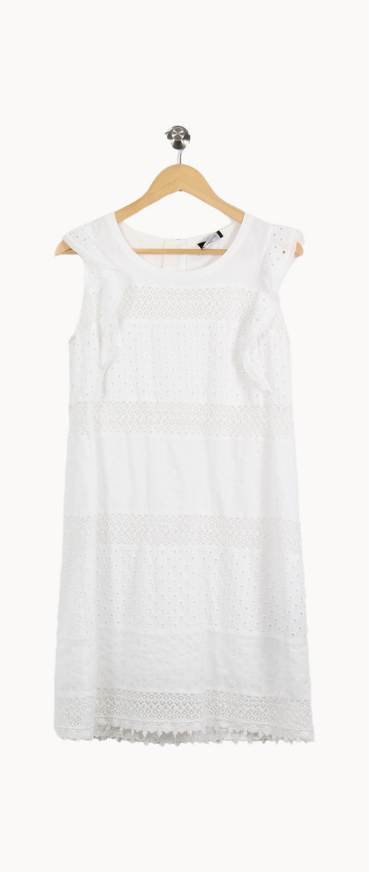 Robe Brodée Blanche - Taille XL/42 de la marque One Step | PARAD63348 - Vendu par Paradigme - Image 2