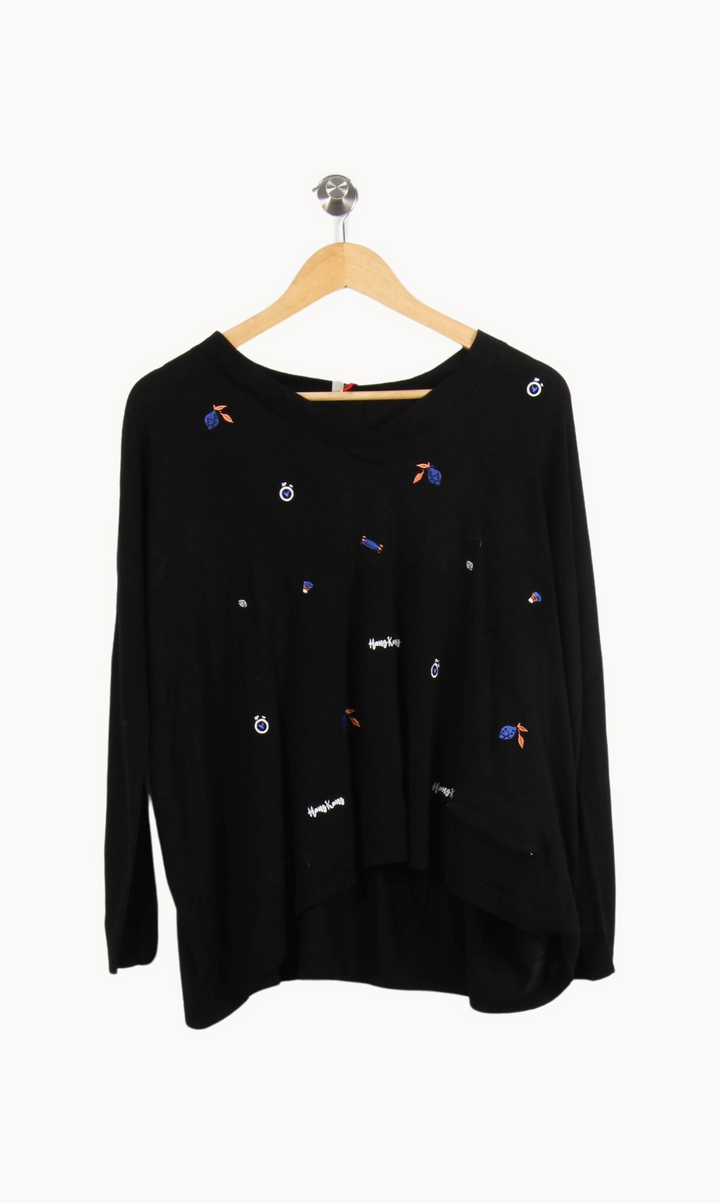 Pull Noir - Taille S/36 de la marque I.Code | PARAD65198 - Vendu par Paradigme - Image 2