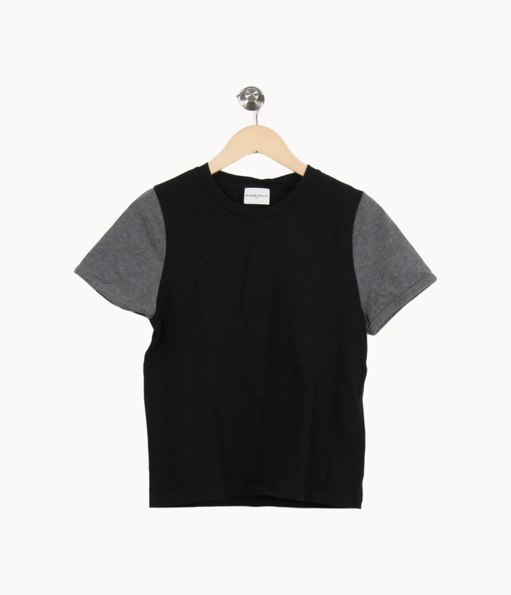 Tee-shirt Noir et Gris - Taille L/40 de la marque Claudie Pierlot | PARAD51952 - Vendu par Paradigme - Image 2
