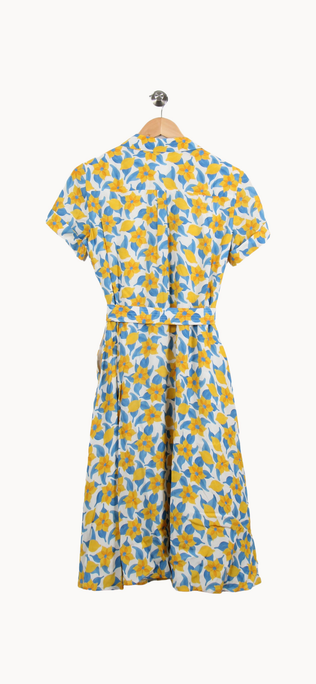 Robe Chemise Jaune et Bleue - Taille M/38 de la marque Soi Paris | PARAD53389 - Vendu par Paradigme - Image 4