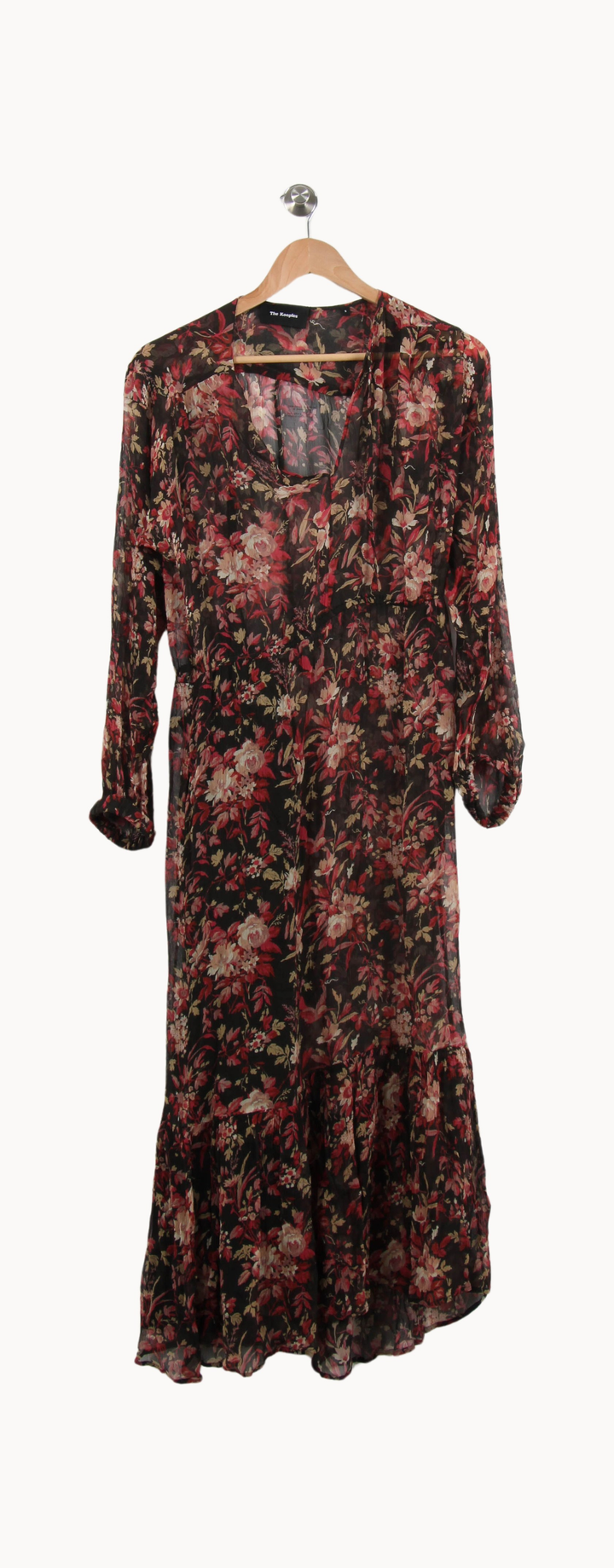 Robe Longue Noire et Rouge - Taille S/36 de la marque The Kooples | PARAD69078 - Vendu par Paradigme - Image 2