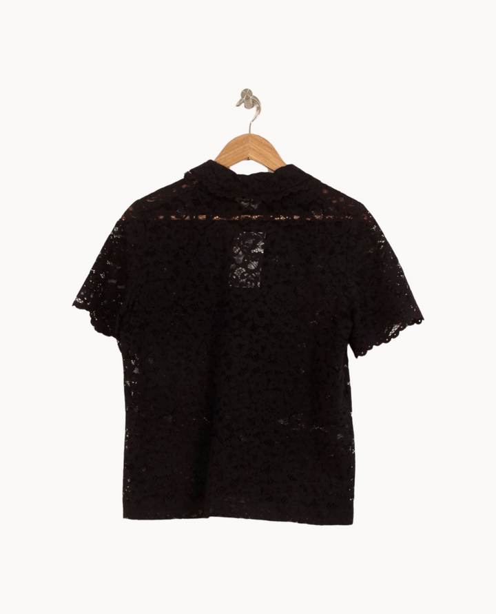 Blouse Noire - Taille L/40 de la marque Claudie Pierlot | PARAD44572 - Vendu par Paradigme - Image 4