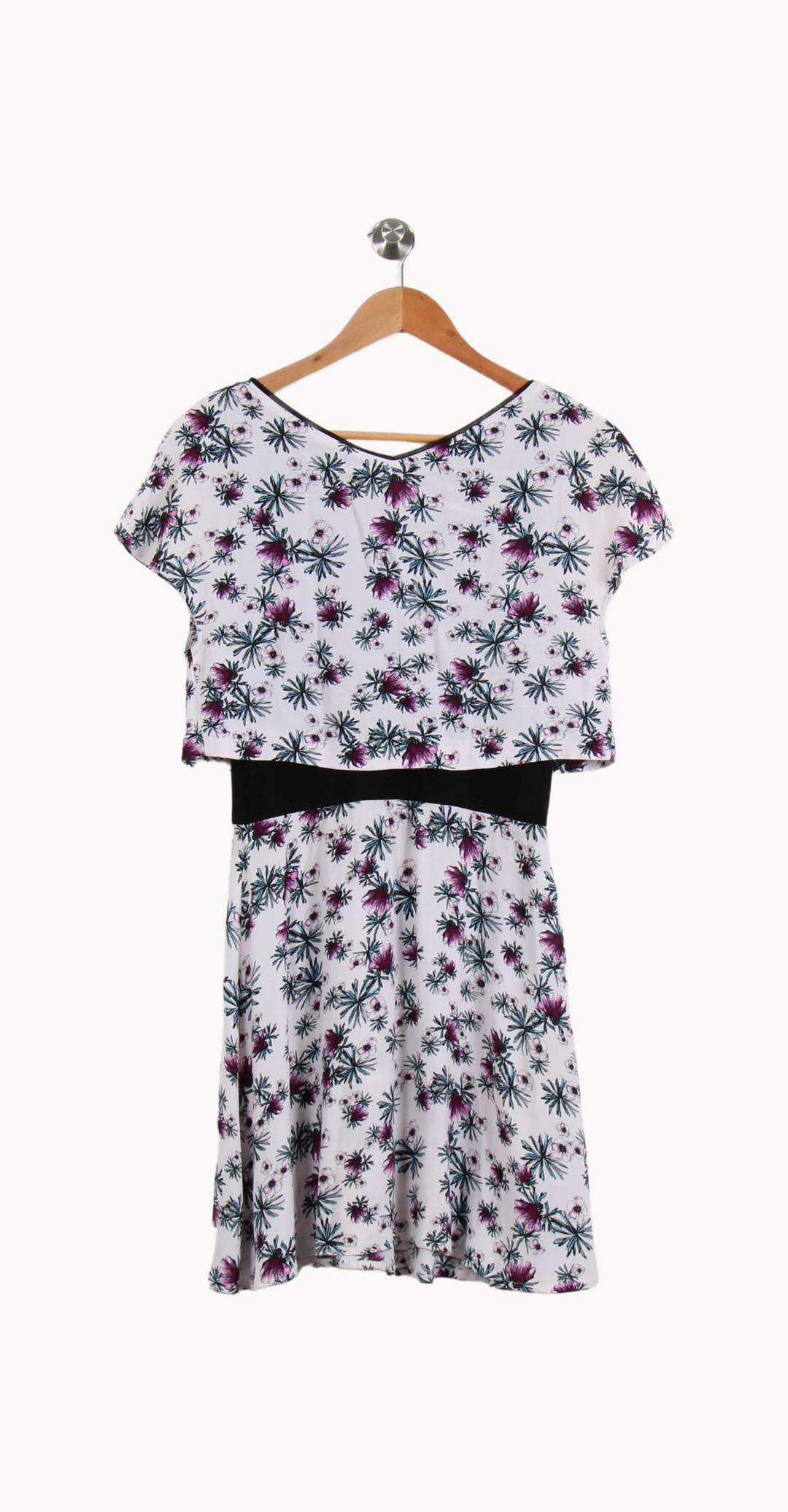 Robe Fleurie Blanche et Noire - Taille S/36 de la marque Maje | PARAD67149 - Vendu par Paradigme - Image 4