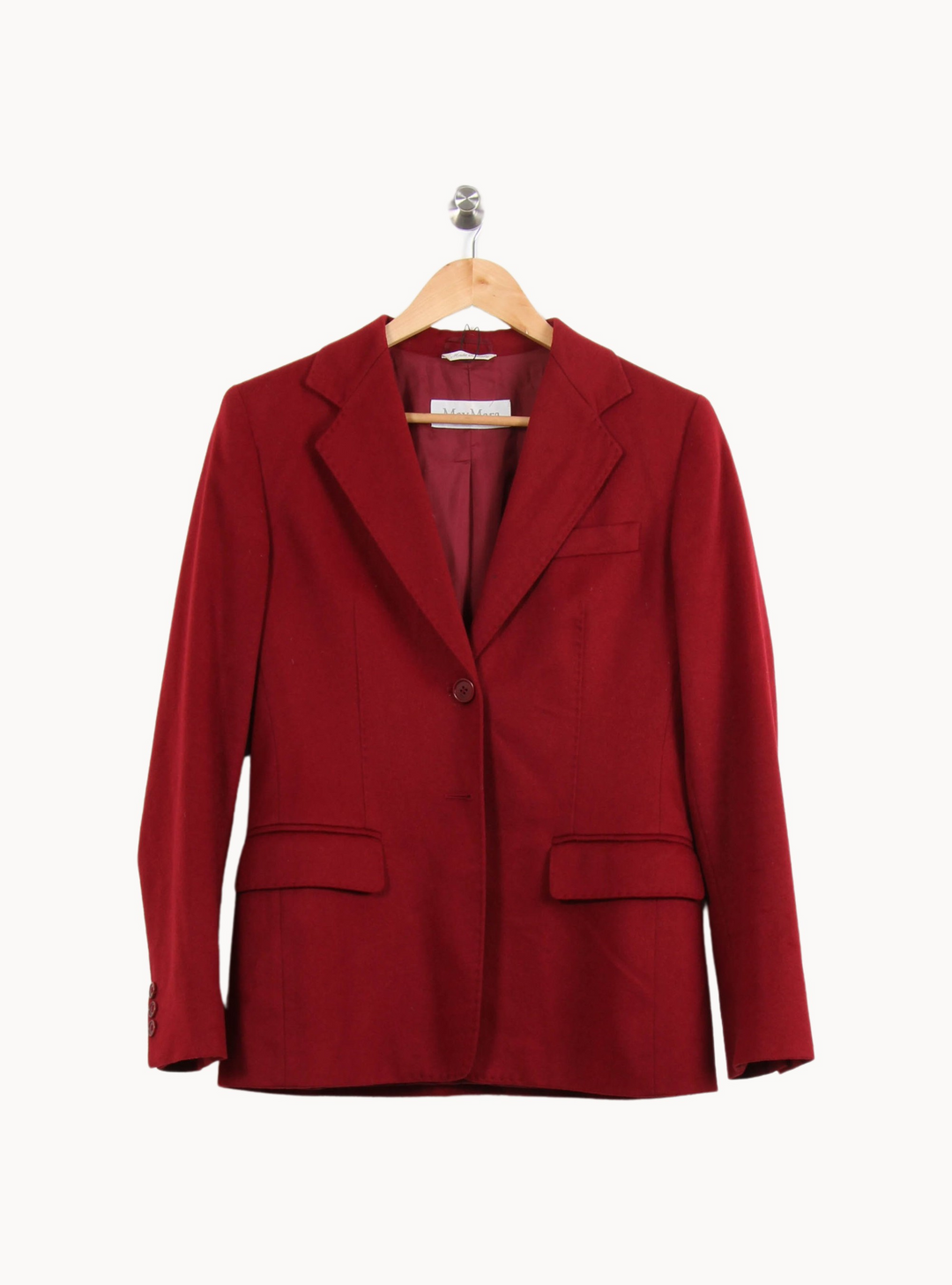 Blazer Bordeaux - Taille M/38 de la marque Max Mara | PARAD46024 - Vendu par Paradigme - Image 2