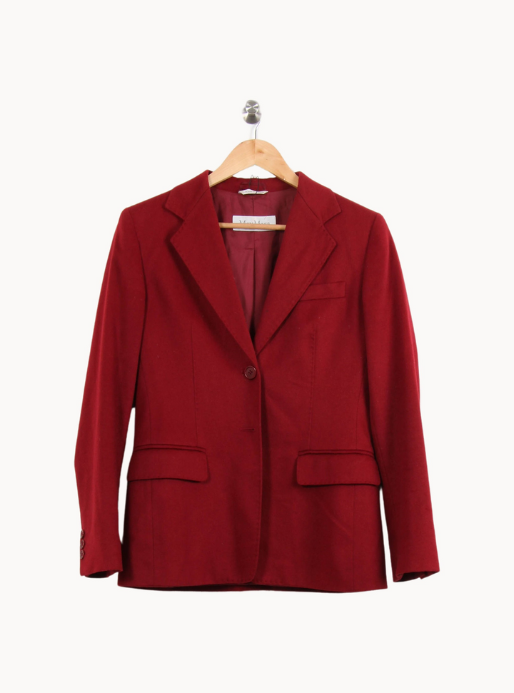 Blazer Bordeaux - Taille M/38 de la marque Max Mara | PARAD46024 - Vendu par Paradigme - Image 2