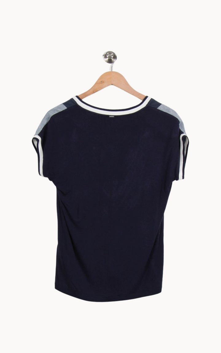 T-shirt Bleu et Blanc - Taille XS/34 de la marque IKKS | PARAD62616 - Vendu par Paradigme - Image 4