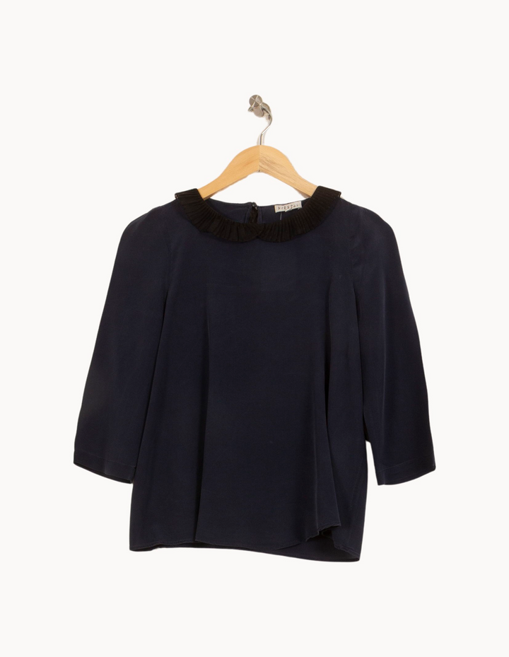 Blouse Bleue - Taille S/36 de la marque Claudie Pierlot | PARAD49052 - Vendu par Paradigme - Image 2