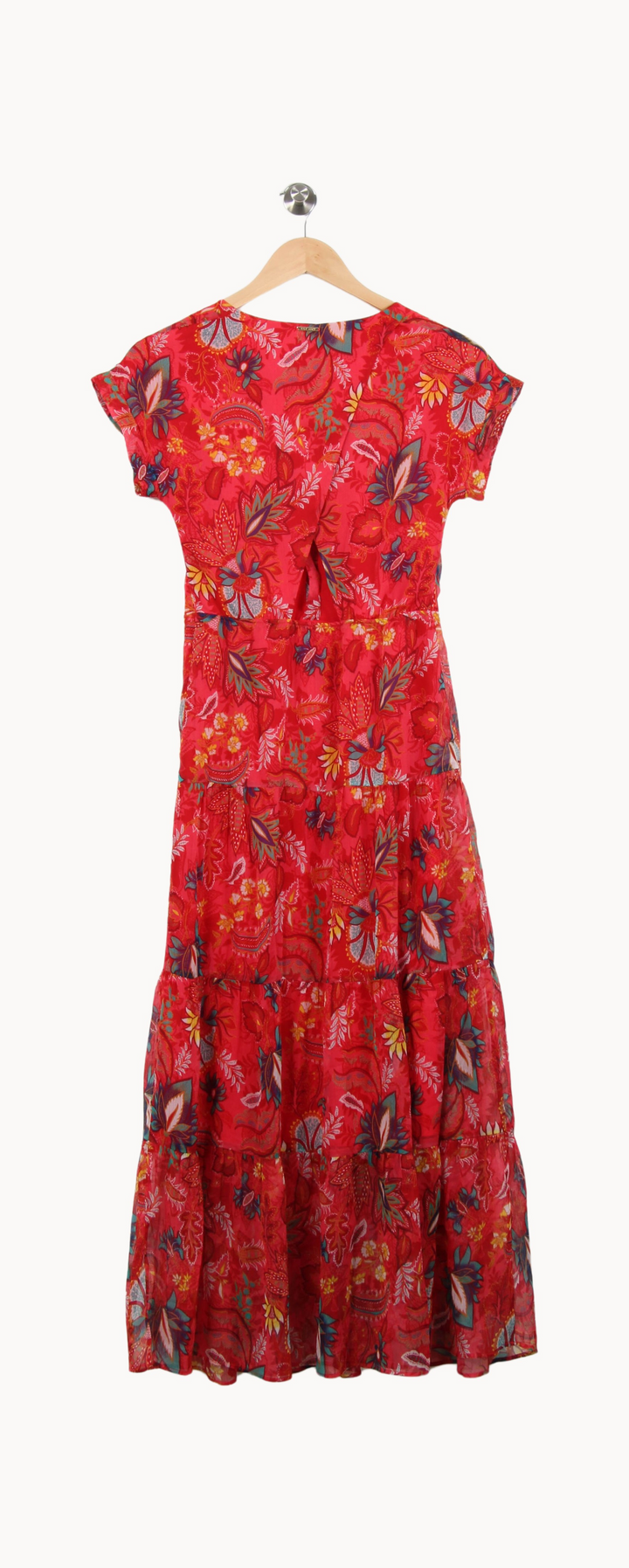 Robe Longue Rouge à Fleurs - Taille XS/34 de la marque One Step | PARAD67033 - Vendu par Paradigme - Image 4