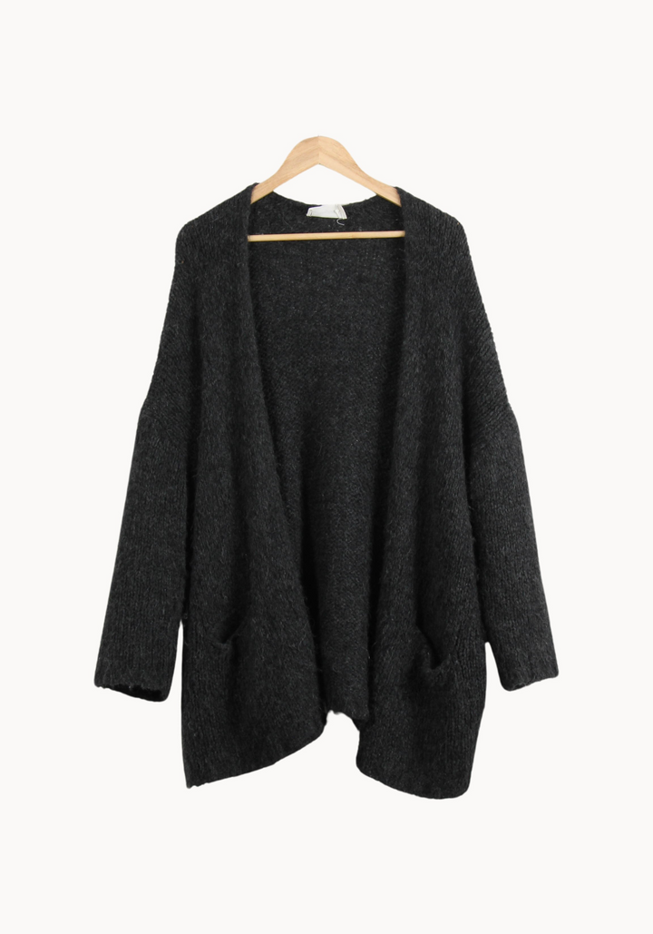 Cardigan Gris - Taille L/40 de la marque American Vintage | PARAD66979 - Vendu par Paradigme - Image 2