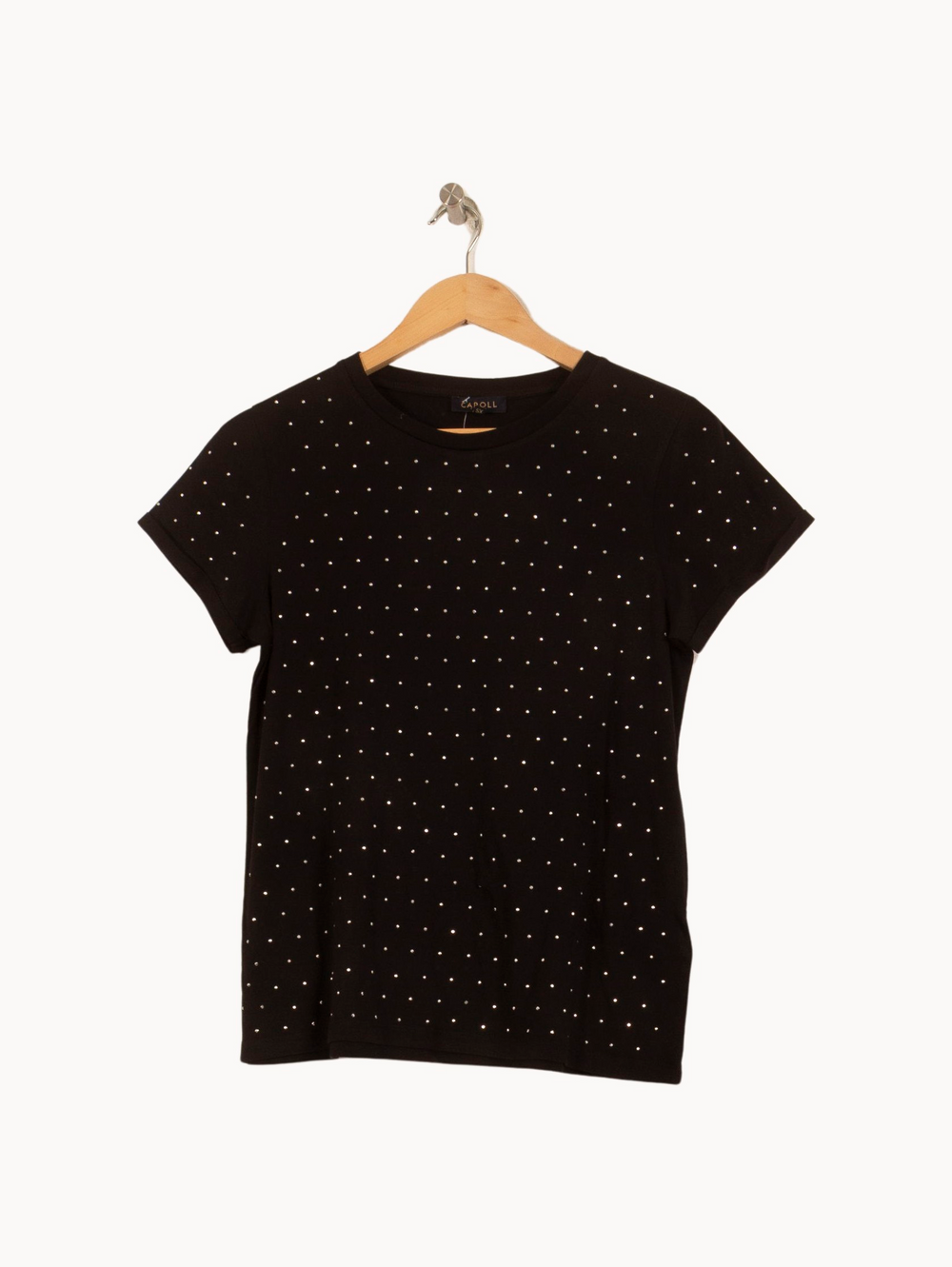 T-shirt Noir - Taille XS/34 de la marque Caroll | PARAD28673 - Vendu par Paradigme - Image 2