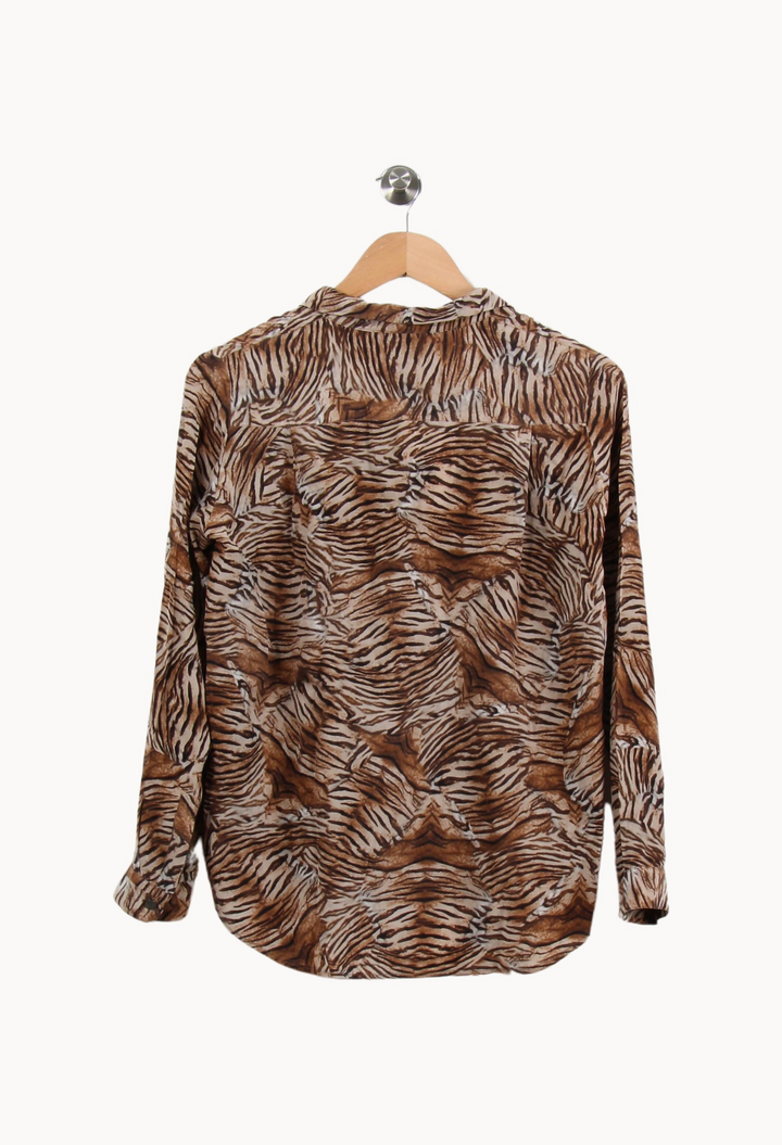 Chemise Beige et Marron - Taille XS/34 de la marque The Kooples | PLY1031 - Vendu par Paradigme - Image 4