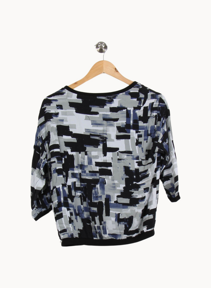 Blouse Noire et Grise - Taille S/36 de la marque La Fée Maraboutée | PARAD66891 - Vendu par Paradigme - Image 4