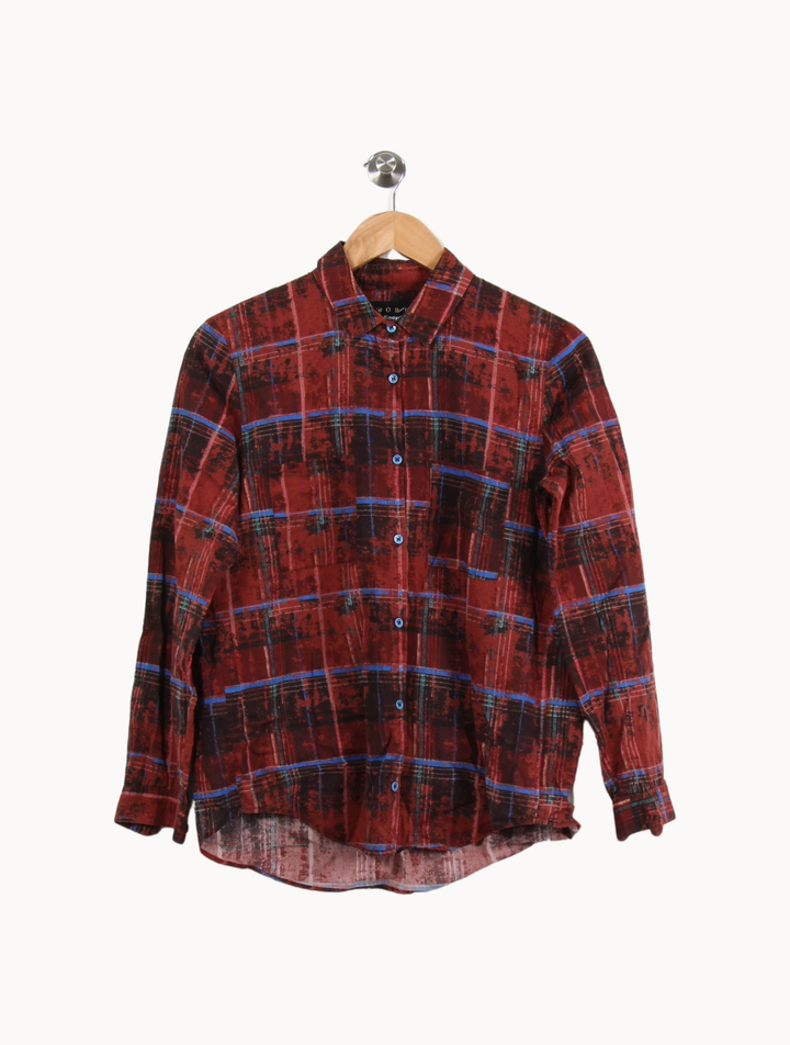 Chemise À Carreaux Bordeaux et Bleu - Taille M/38 de la marque The Kooples - Sport | PARAD50073 - Vendu par Paradigme - Image 2