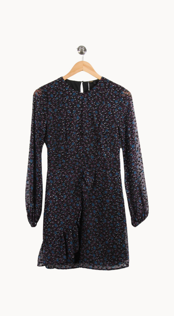 Robe Courte Violette et Bleue - Taille S/36 de la marque Maje | PARAD66637 - Vendu par Paradigme - Image 2
