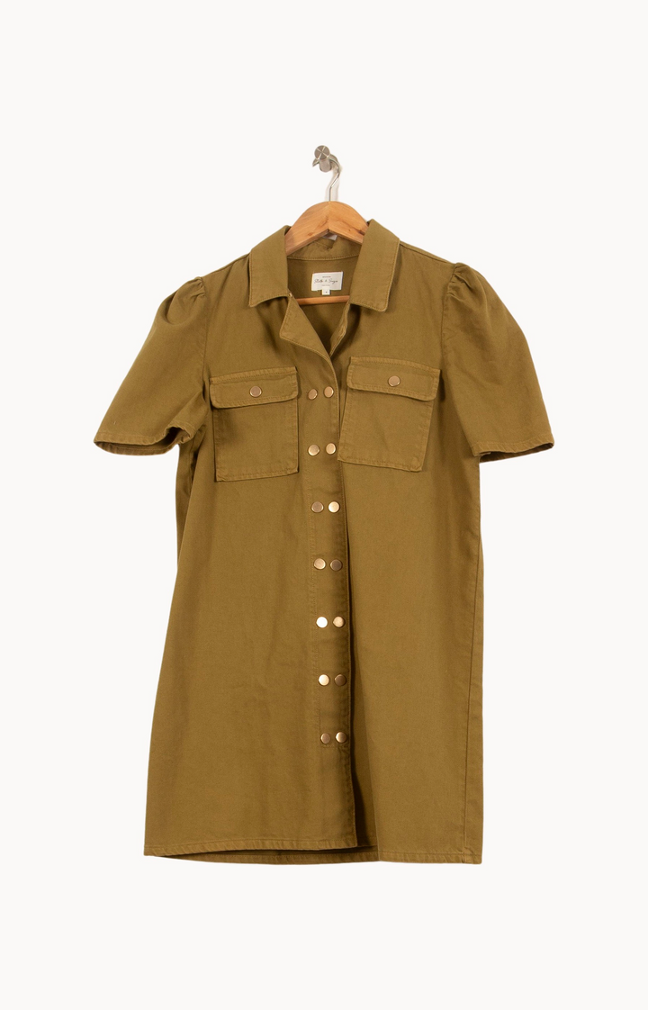 Robe Chemise Marron - Taille S/36 de la marque Maison Stella & Suzie | PARAD64964 - Vendu par Paradigme - Image 2