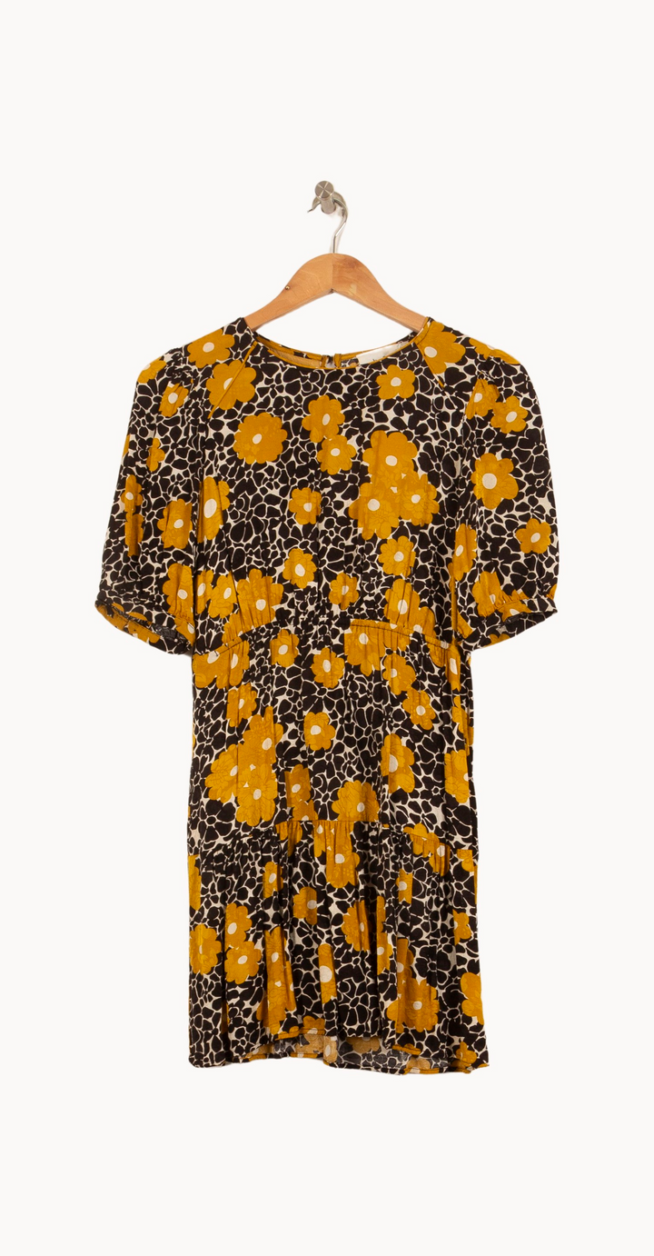 Robe Courte Noire et Jaune - Taille XS/34 de la marque ba&sh | PARAD64986 - Vendu par Paradigme - Image 2