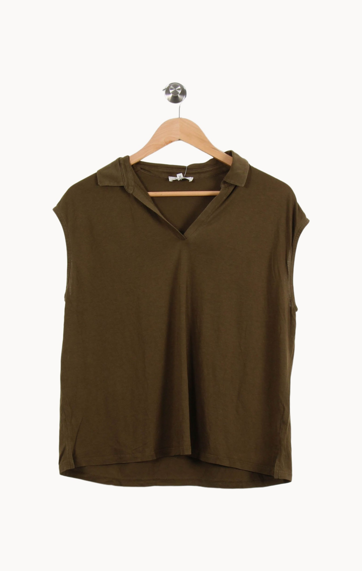 Chemise Sans Manches Verte - Taille XS/34 de la marque Caroll | PARAD69082 - Vendu par Paradigme - Image 2