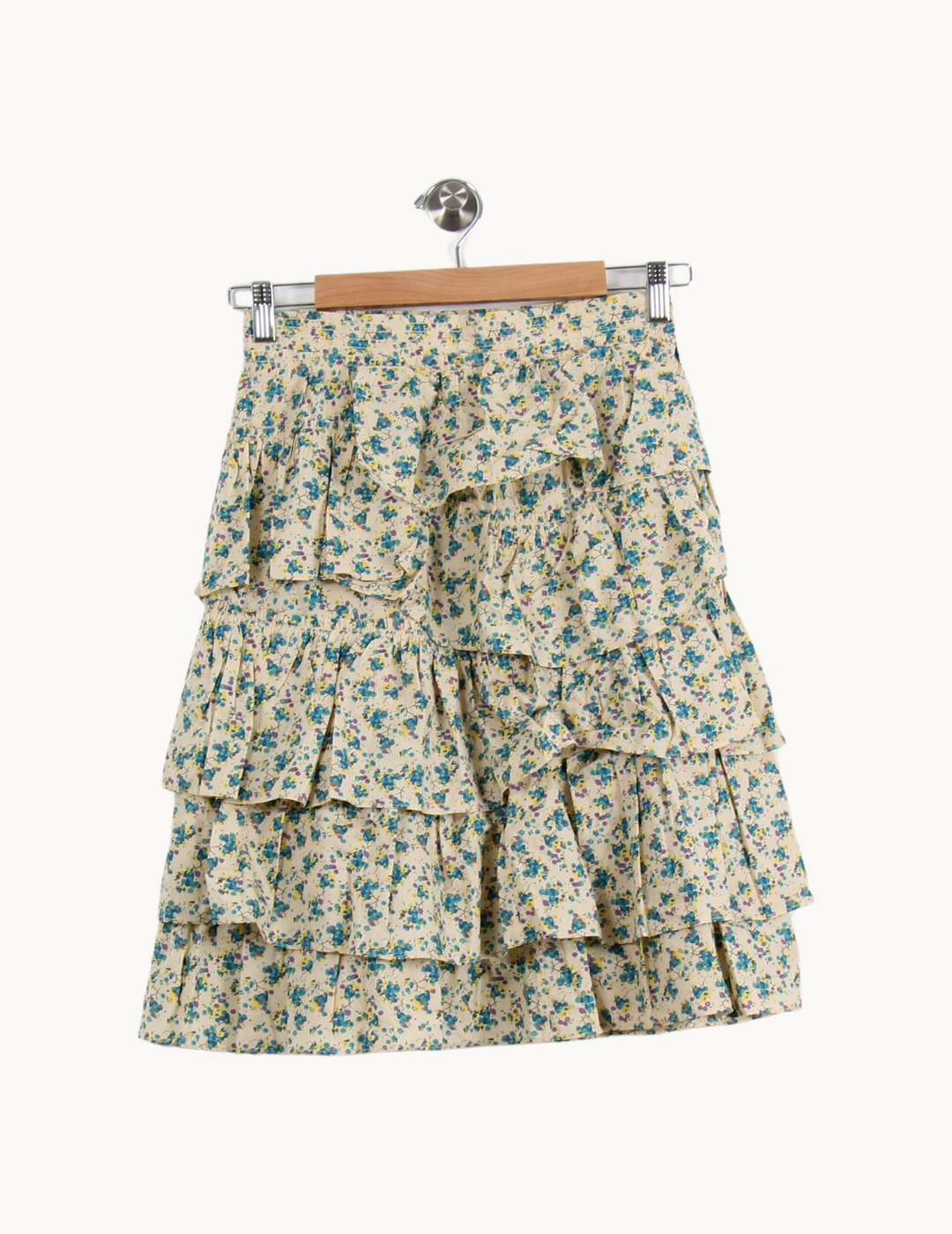 Jupe Volantée Écrue et Bleue - Taille XS/34 de la marque Zadig&Voltaire | PARAD62355 - Vendu par Paradigme - Image 4
