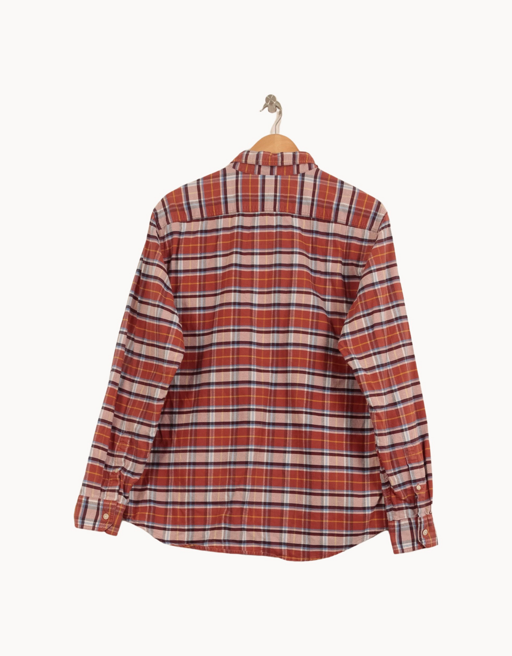 Chemise À Carreaux Orange et Blanc - Taille L/40 de la marque Levi's | PARAD44563 - Vendu par Paradigme - Image 4