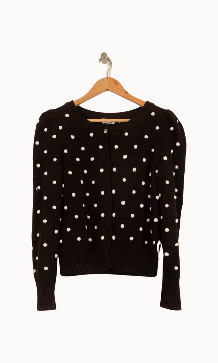 Cardigan Noir et Blanc - Taille L/40 de la marque Claudie Pierlot | PARAD45950 - Vendu par Paradigme - Image 2