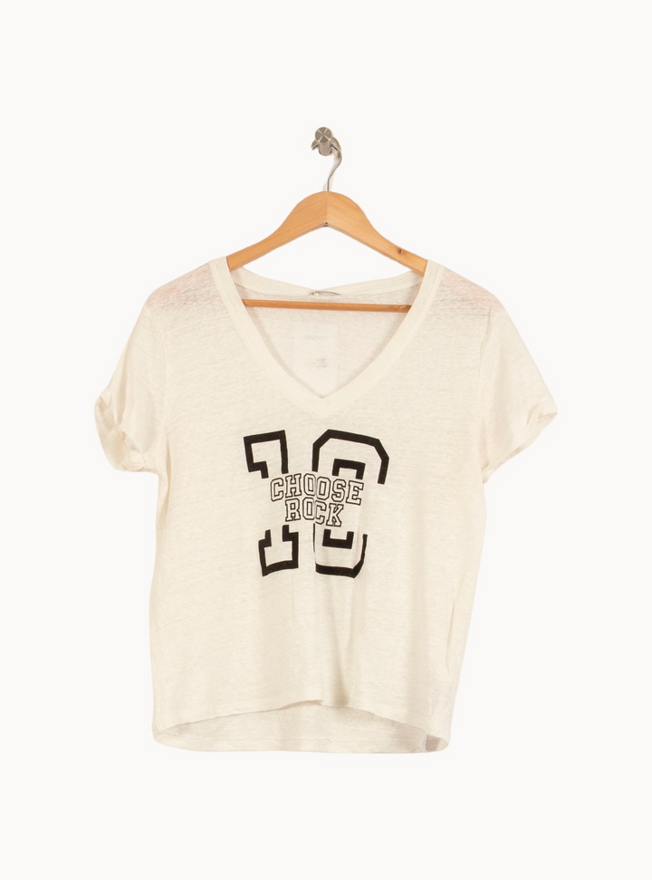 Tee-shirt Blanc - Taille M/38 de la marque IKKS | PARAD65344 - Vendu par Paradigme - Image 2