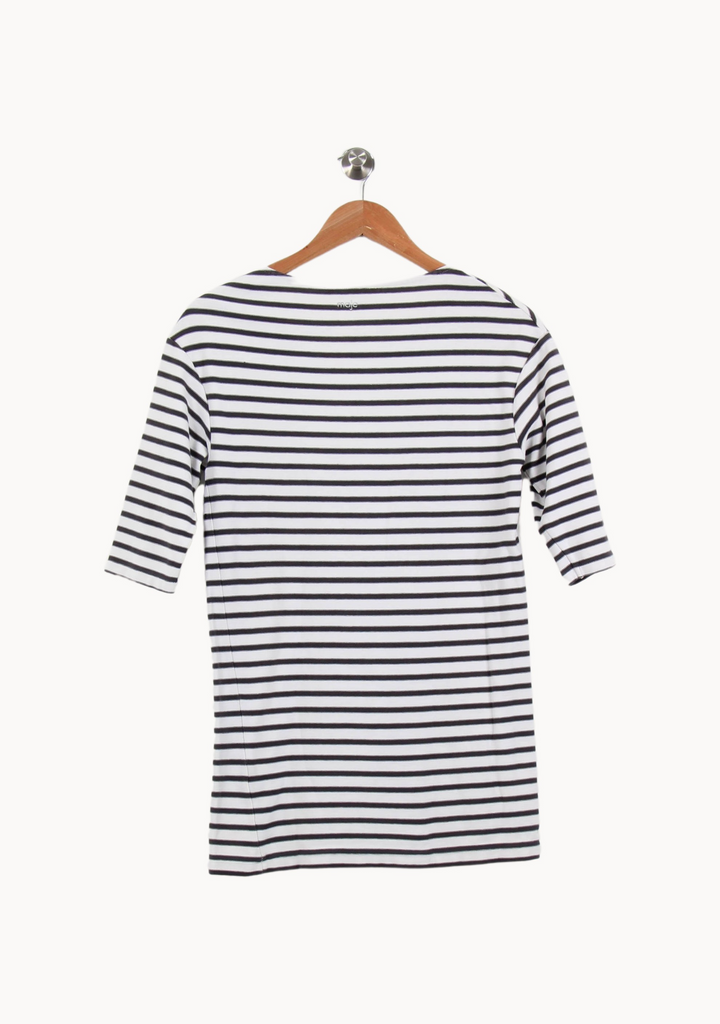 Robe Courte Blanche et Marine - Taille S/36 de la marque Maje | PARAD66973 - Vendu par Paradigme - Image 4