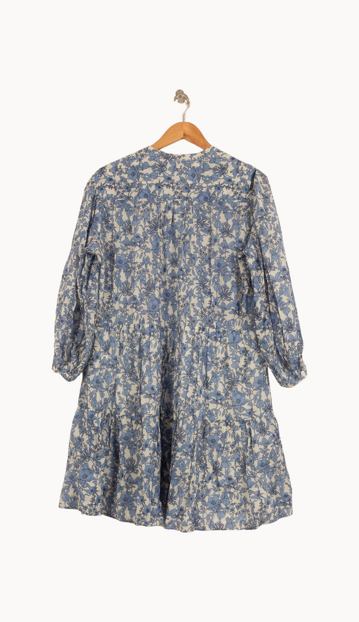 Robe Fleurie Bleue et Blanche - Taille XL/42 de la marque Gerard Darel | PARAD50000 - Vendu par Paradigme - Image 4