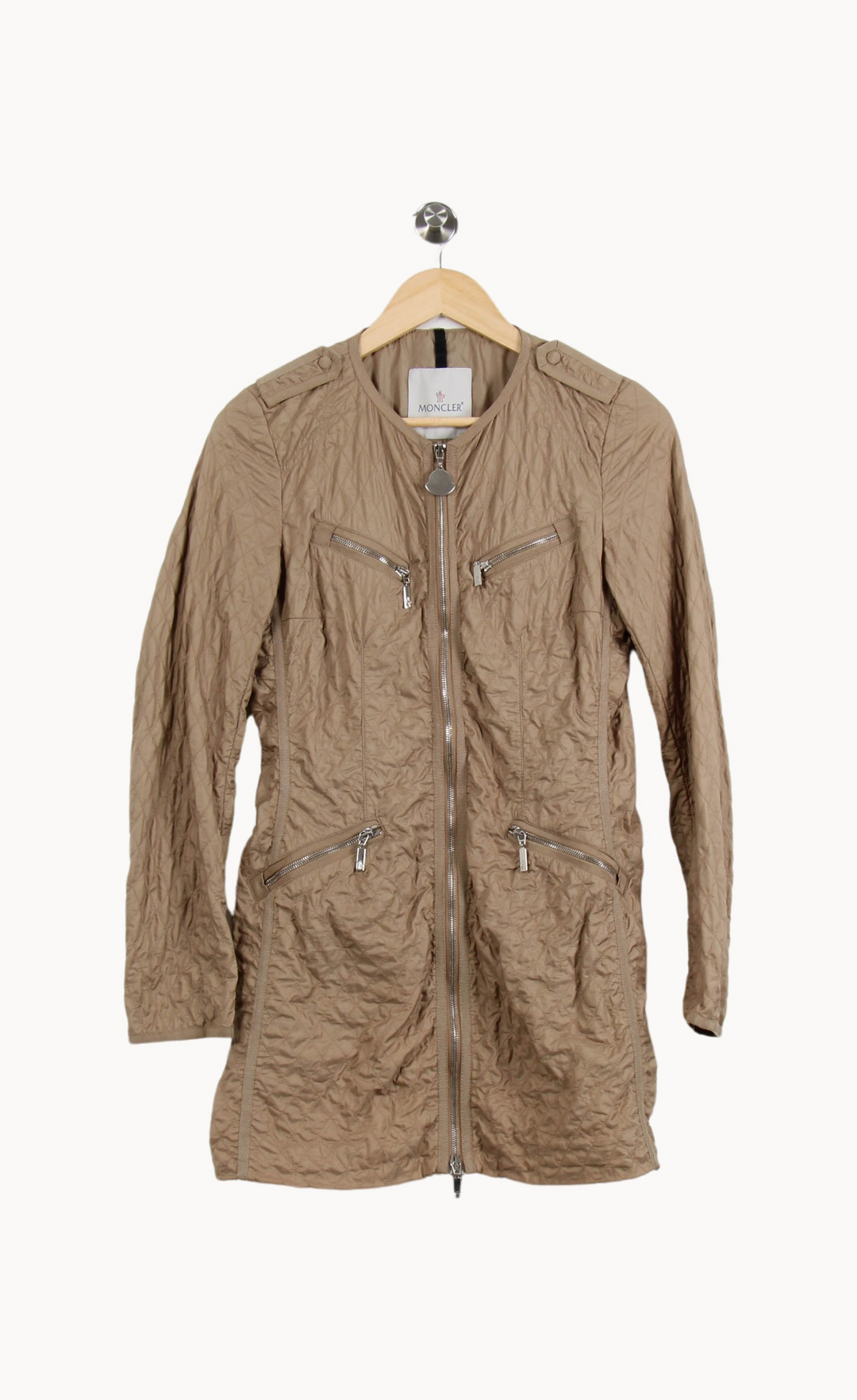 Manteau Long Beige - Taille M/38 de la marque Moncler | PARAD53423 - Vendu par Paradigme - Image 2