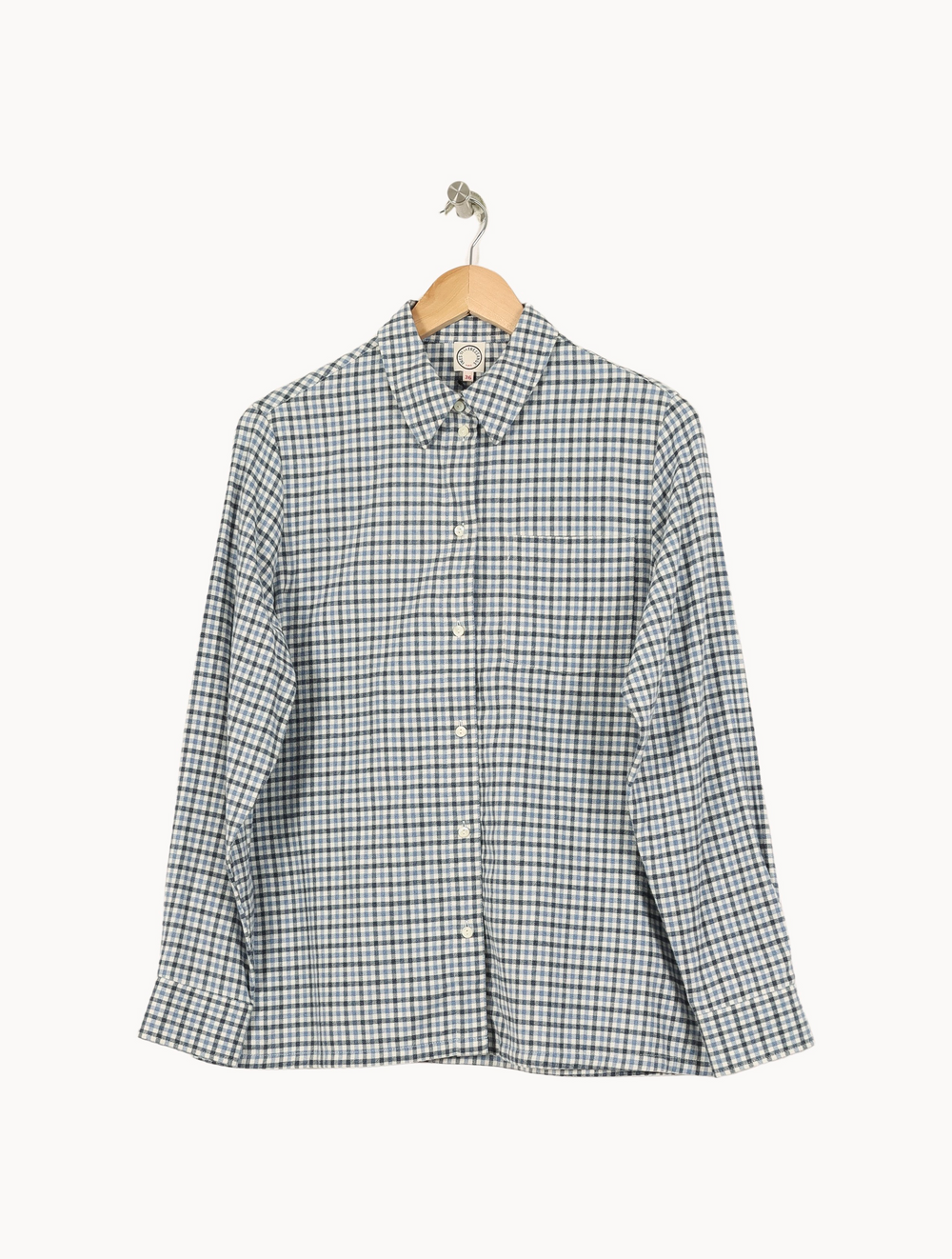 Chemise À Carreaux Bleue et Blanche - Taille S/36 de la marque Ines de la Fressange Paris | PARAD67906 - Vendu par Paradigme - Image 2