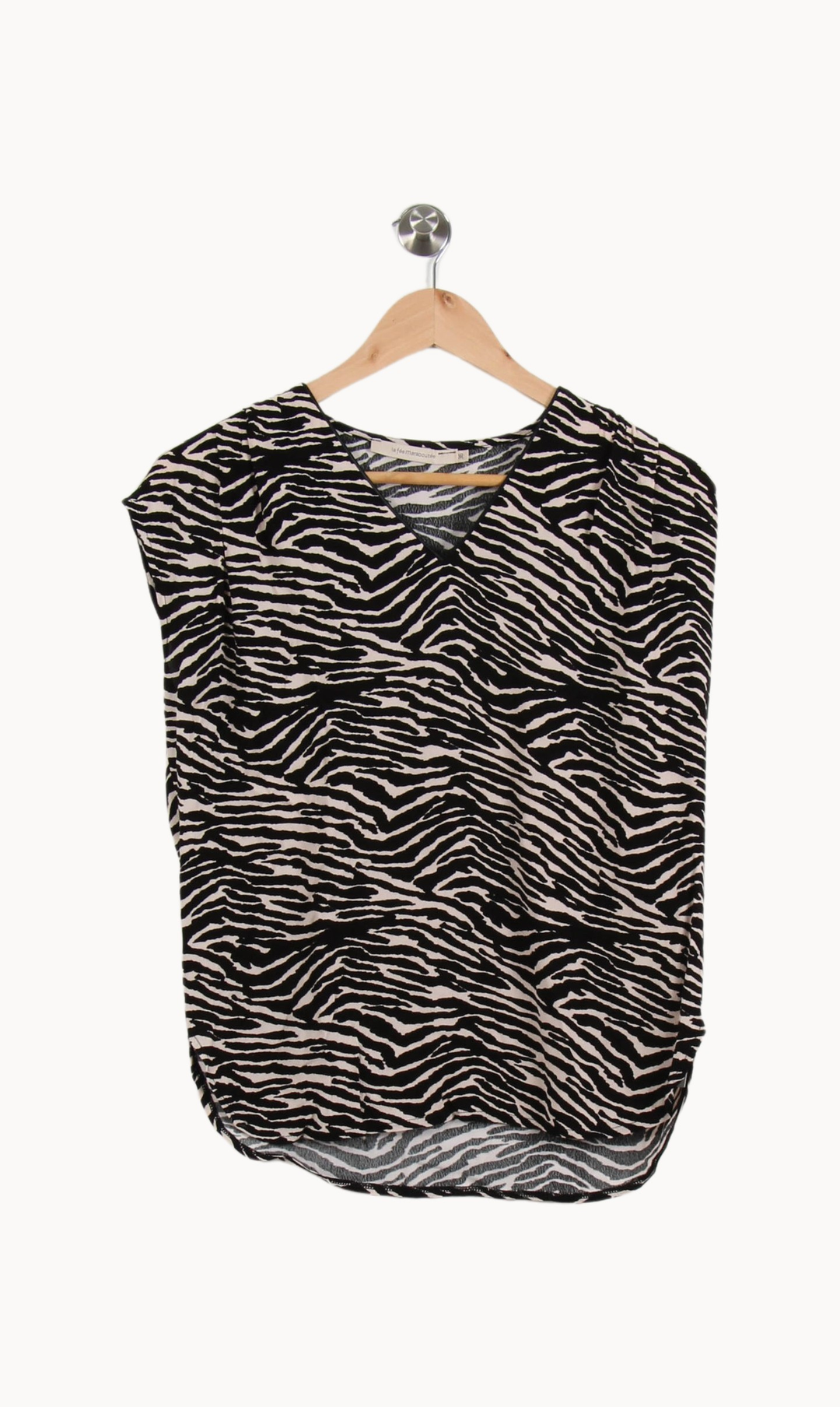 Blouse Noire et Blanche - Taille S/36 de la marque La Fée Maraboutée | PARAD53438 - Vendu par Paradigme - Image 2