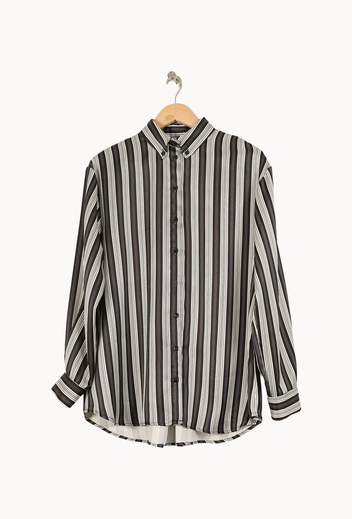 Chemise Rayée Noire et Blanche - Taille S/36 de la marque Imperial | PARAD66957 - Vendu par Paradigme - Image 2