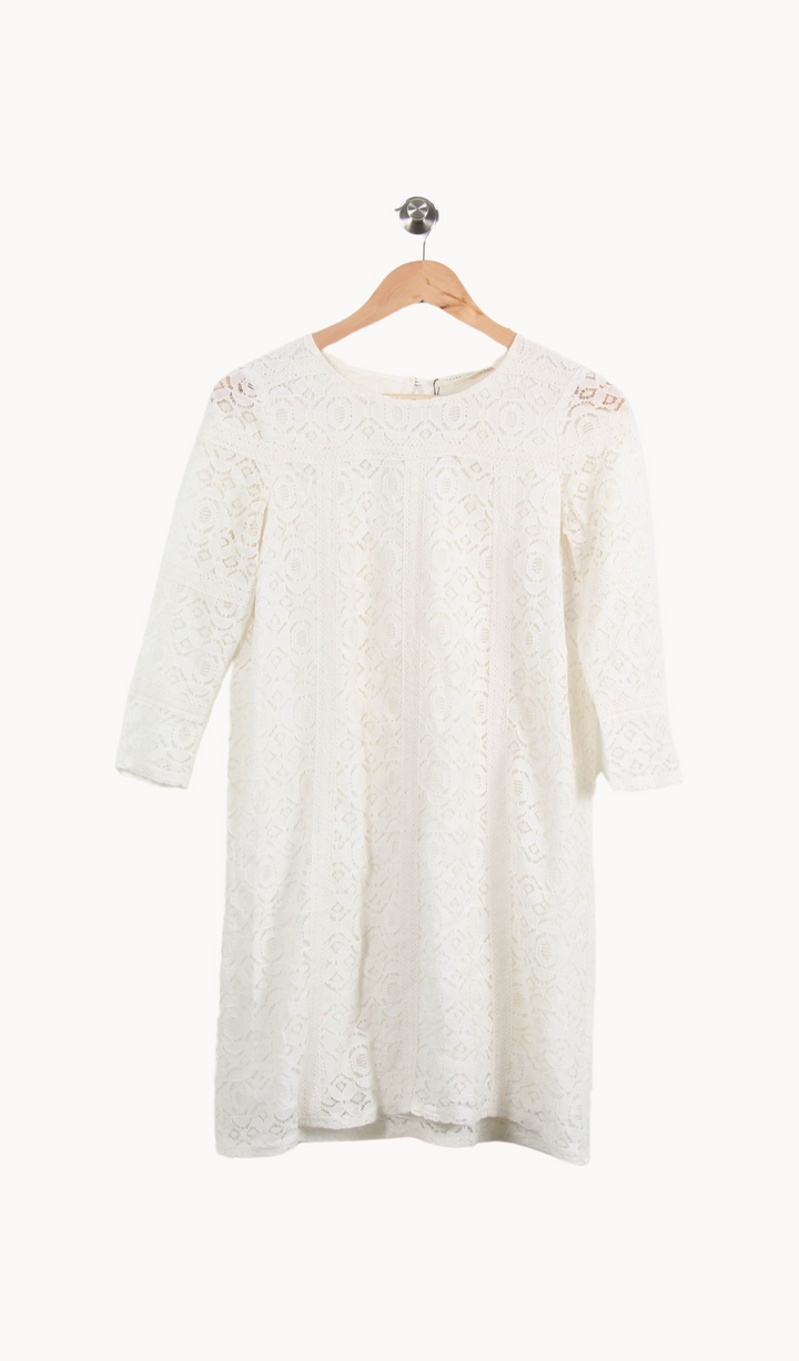 Robe blanche en dentelle - Taille S/36 de la marque Sézane | PARAD42549 - Vendu par Paradigme - Image 2