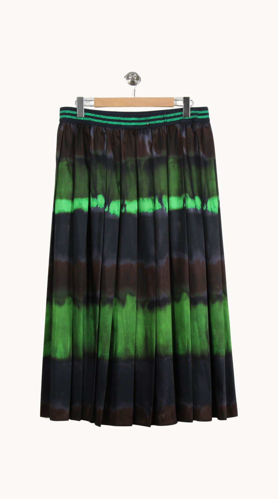 Jupe Plissée Noire et Verte - Taille XXL/44 de la marque Marina Rinaldi | PARAD69167 - Vendu par Paradigme - Image 2