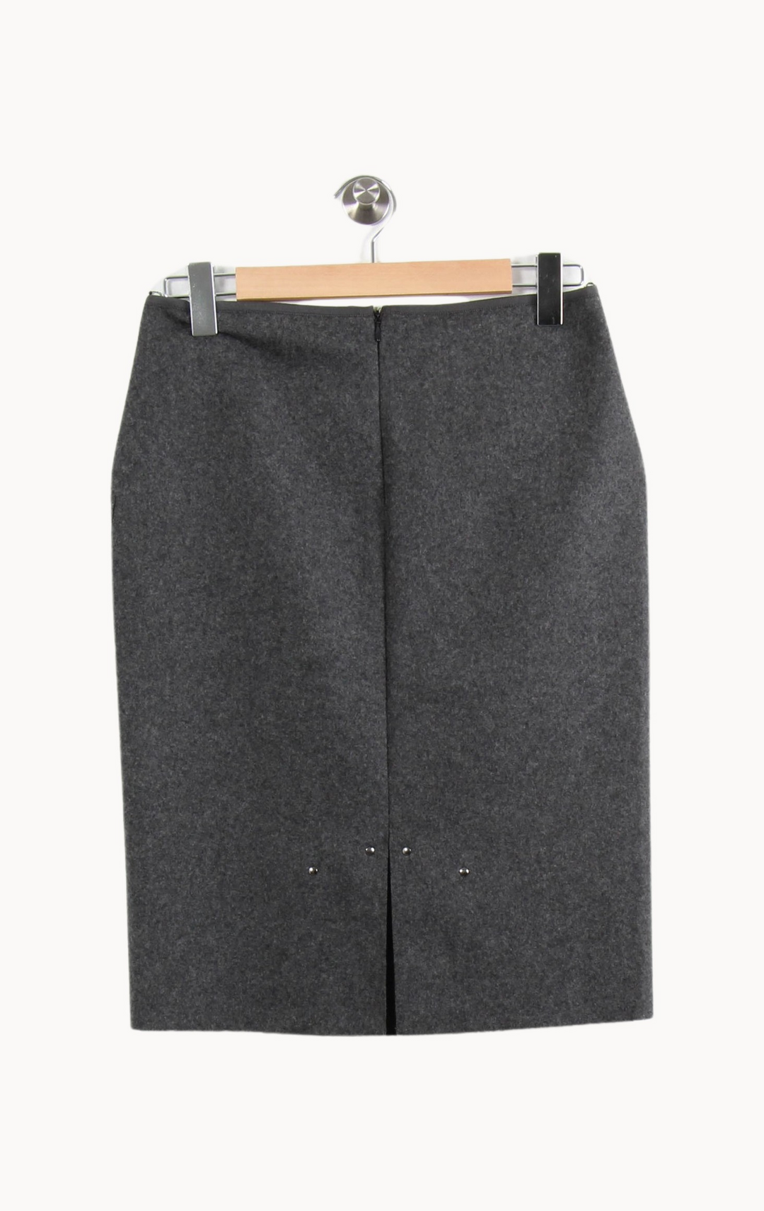 Jupe Crayon Grise - Taille M/38 de la marque Max Mara | PARAD64883 - Vendu par Paradigme - Image 4