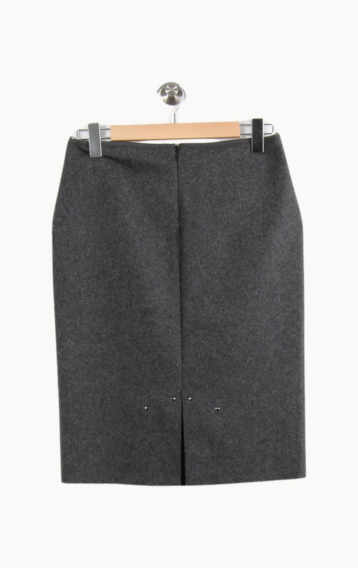 Jupe Crayon Grise - Taille M/38 de la marque Max Mara | PARAD64883 - Vendu par Paradigme - Image 4