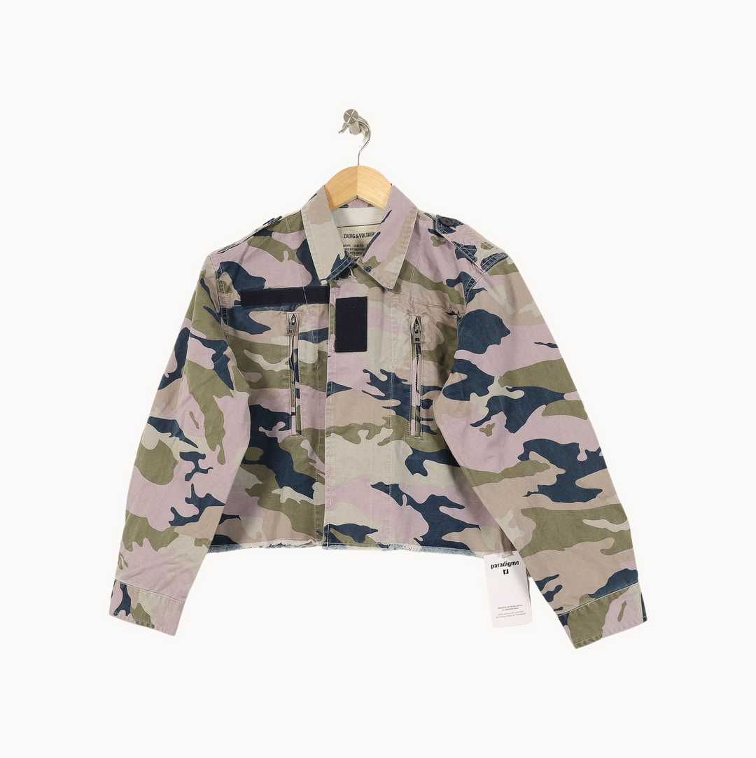 Veste Camouflage Verte et Beige - Taille XS/34 de la marque Zadig&Voltaire | PARAD68994 - Vendu par Paradigme - Image 2